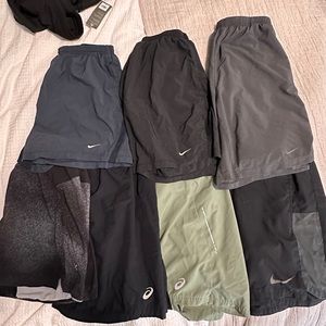 Nike, ASICS & Lululemon - 6 pairs - Running Shorts
